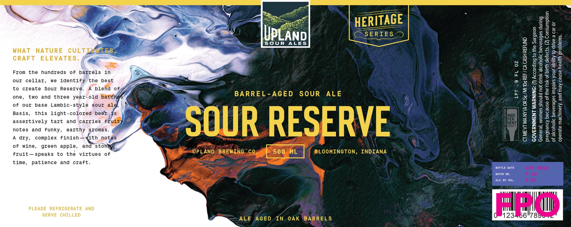 Sour Reserve by Upland Brewing Co. - beer label