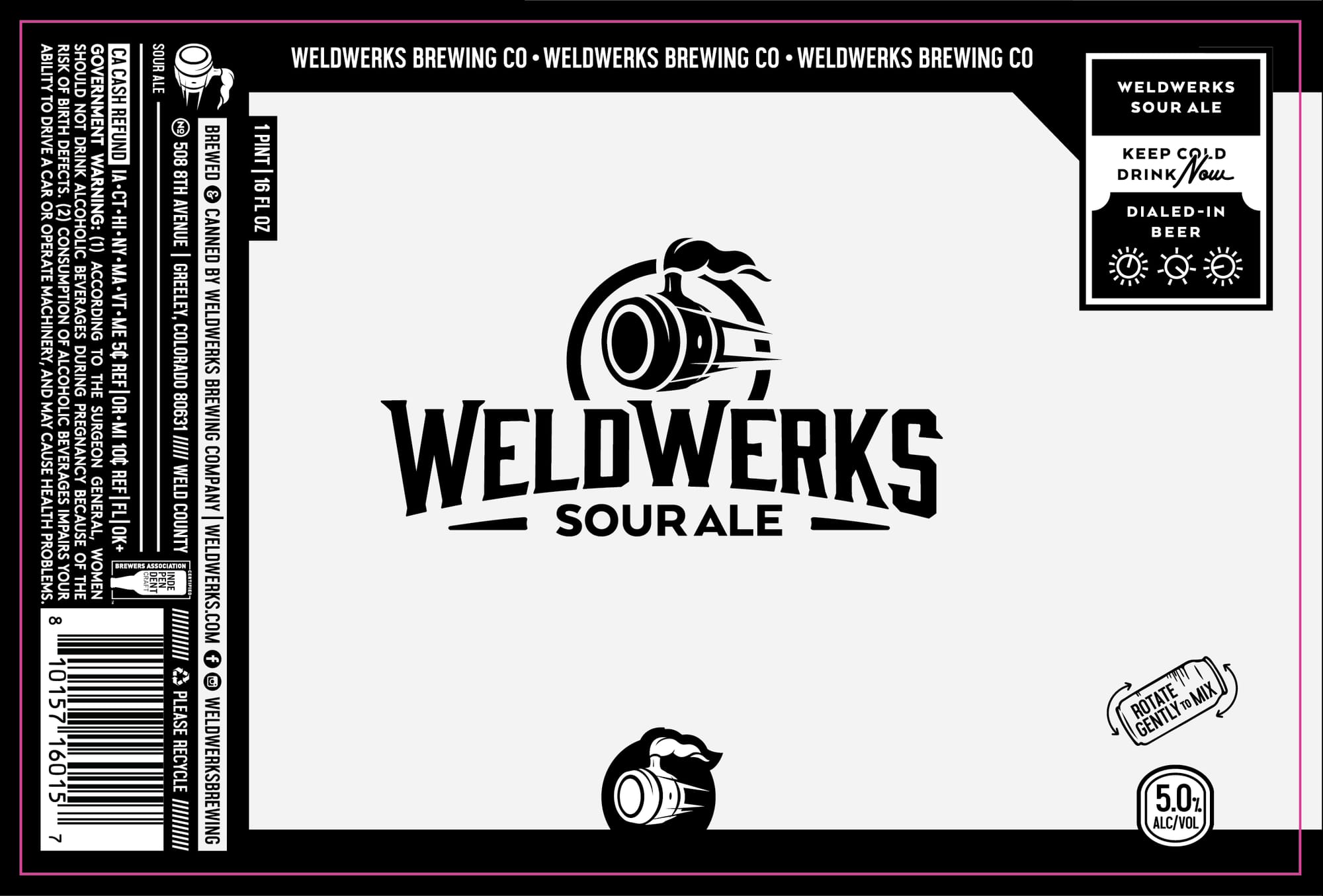 Sour Ale by Weldwerks Brewing Co. - beer label