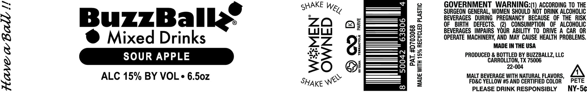 Sour Apple by BuzzBallz, LLC - beer label