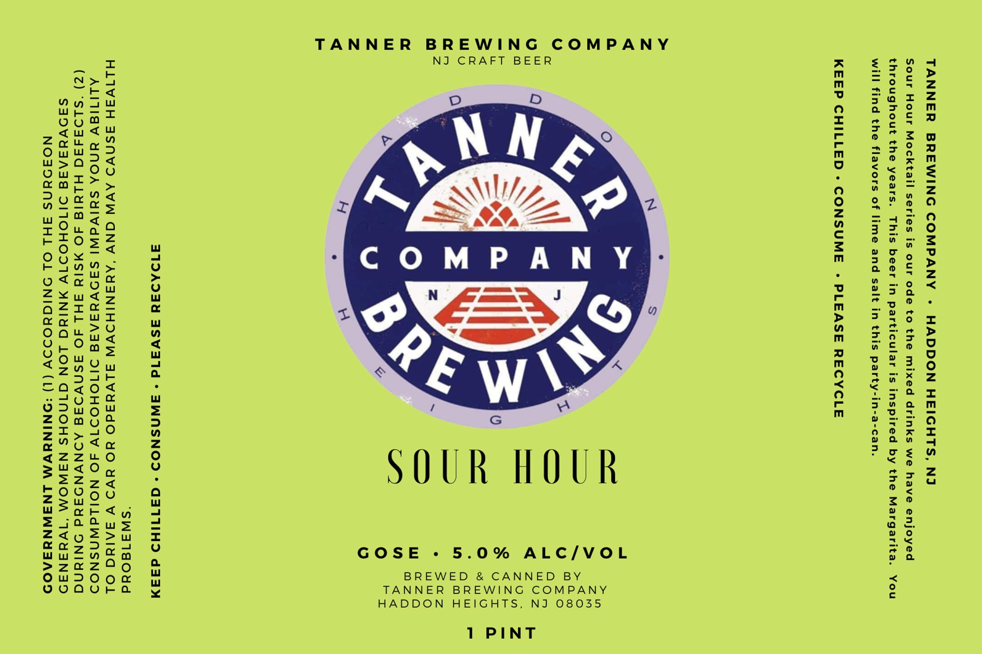 Sour Hour by Tanner Brewing Company - beer label
