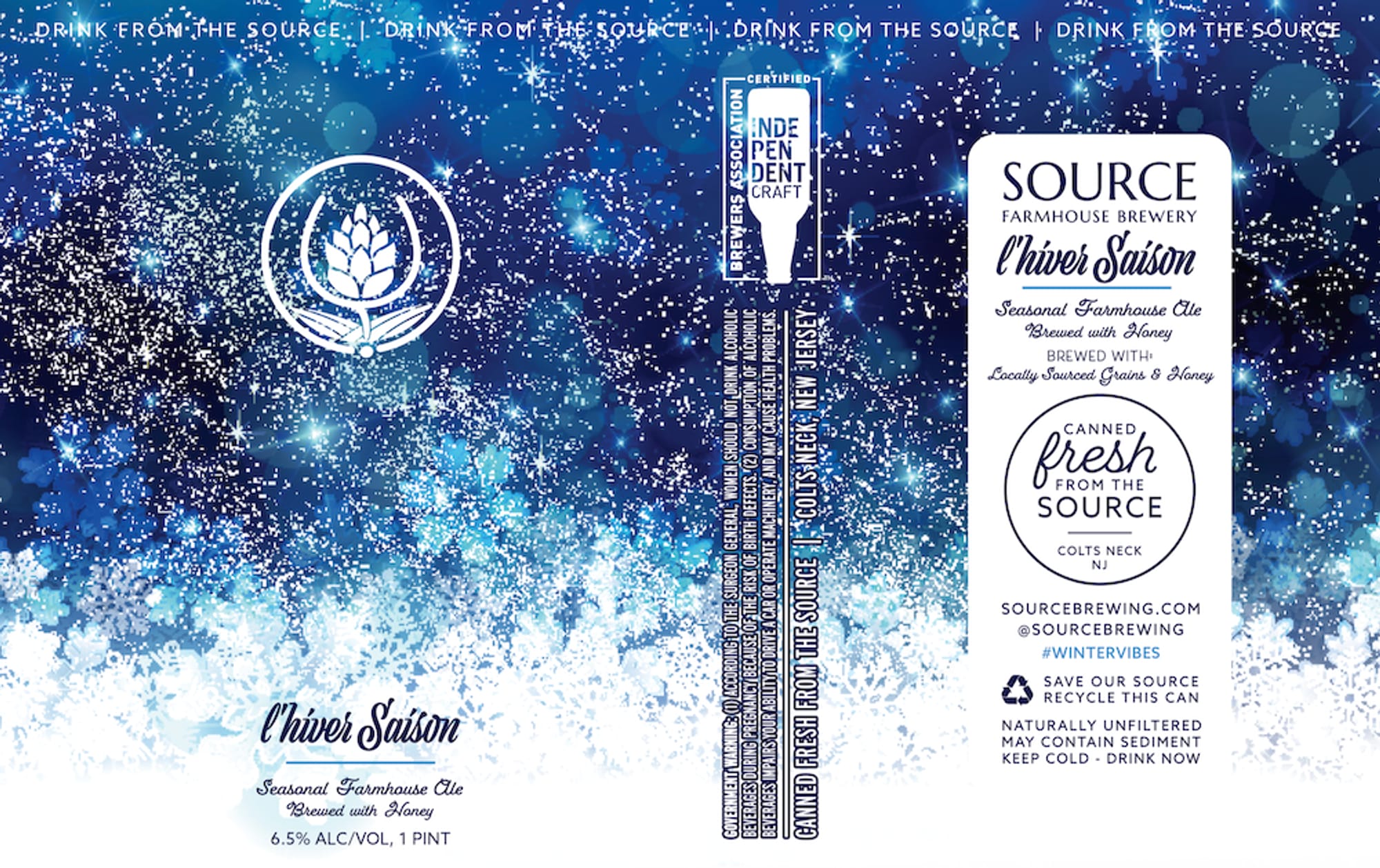 l’hiver Saison by Source Brewing - beer label