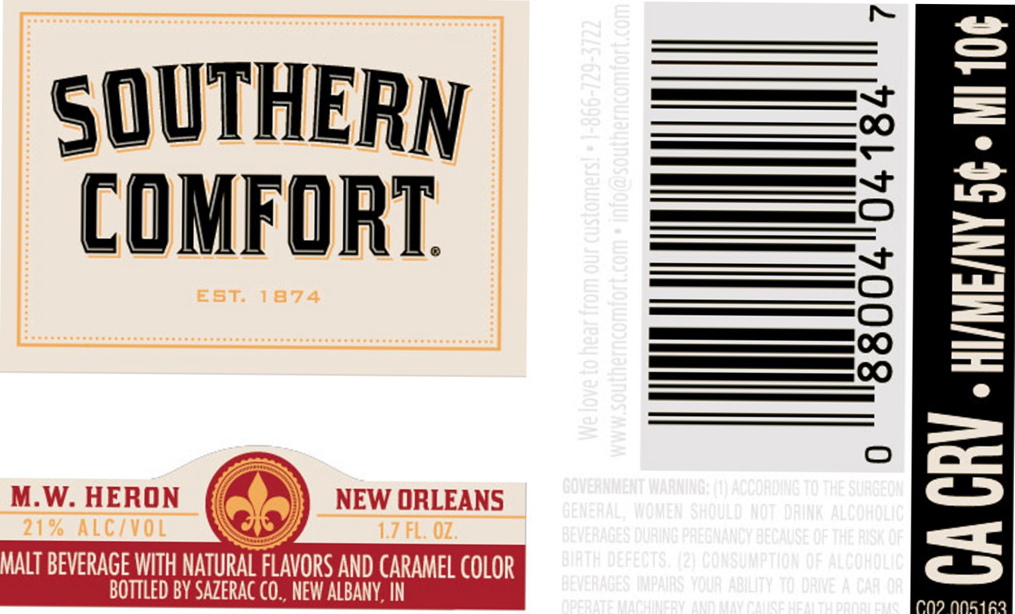 Southern Comfort by M.W. Heron - beer label