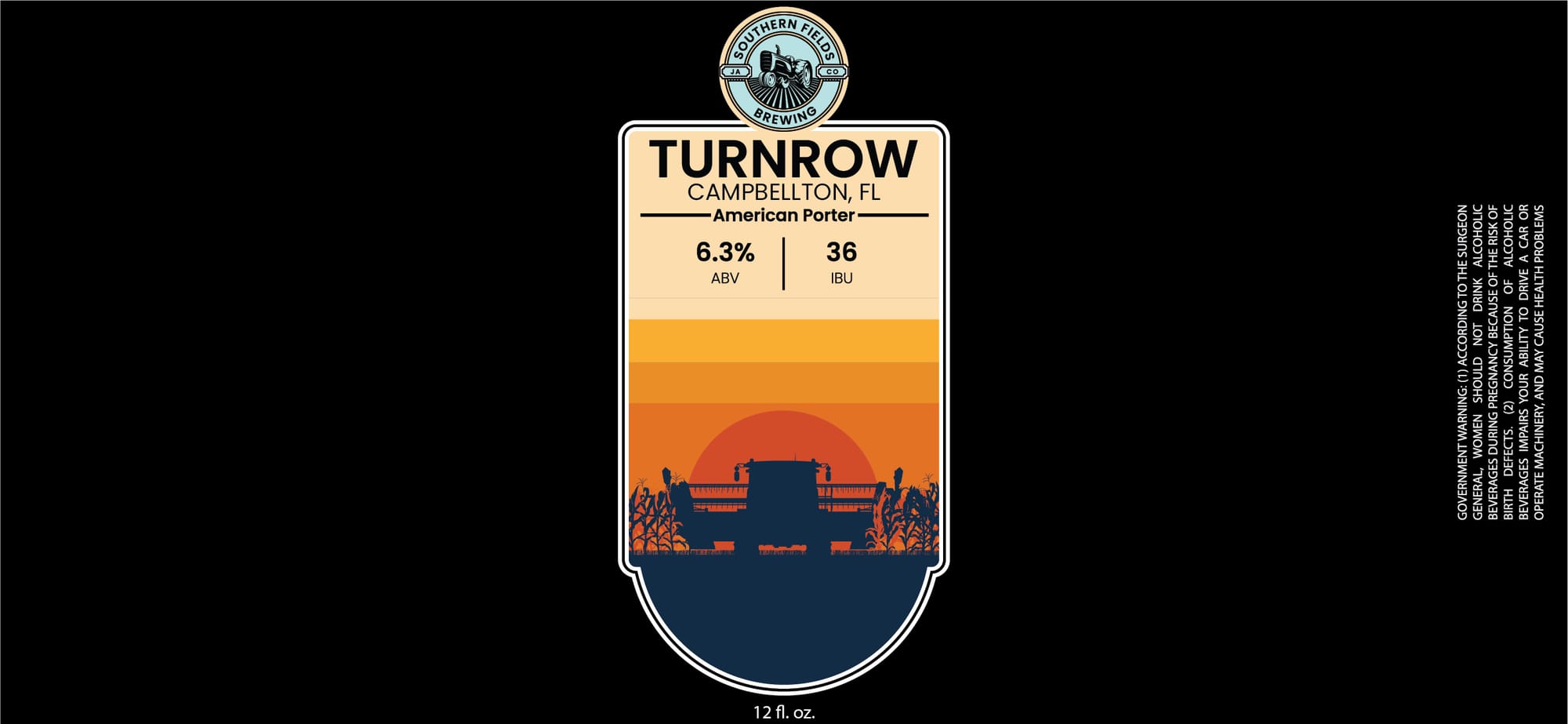 Turnrow by Southern Fields Brewing - beer label