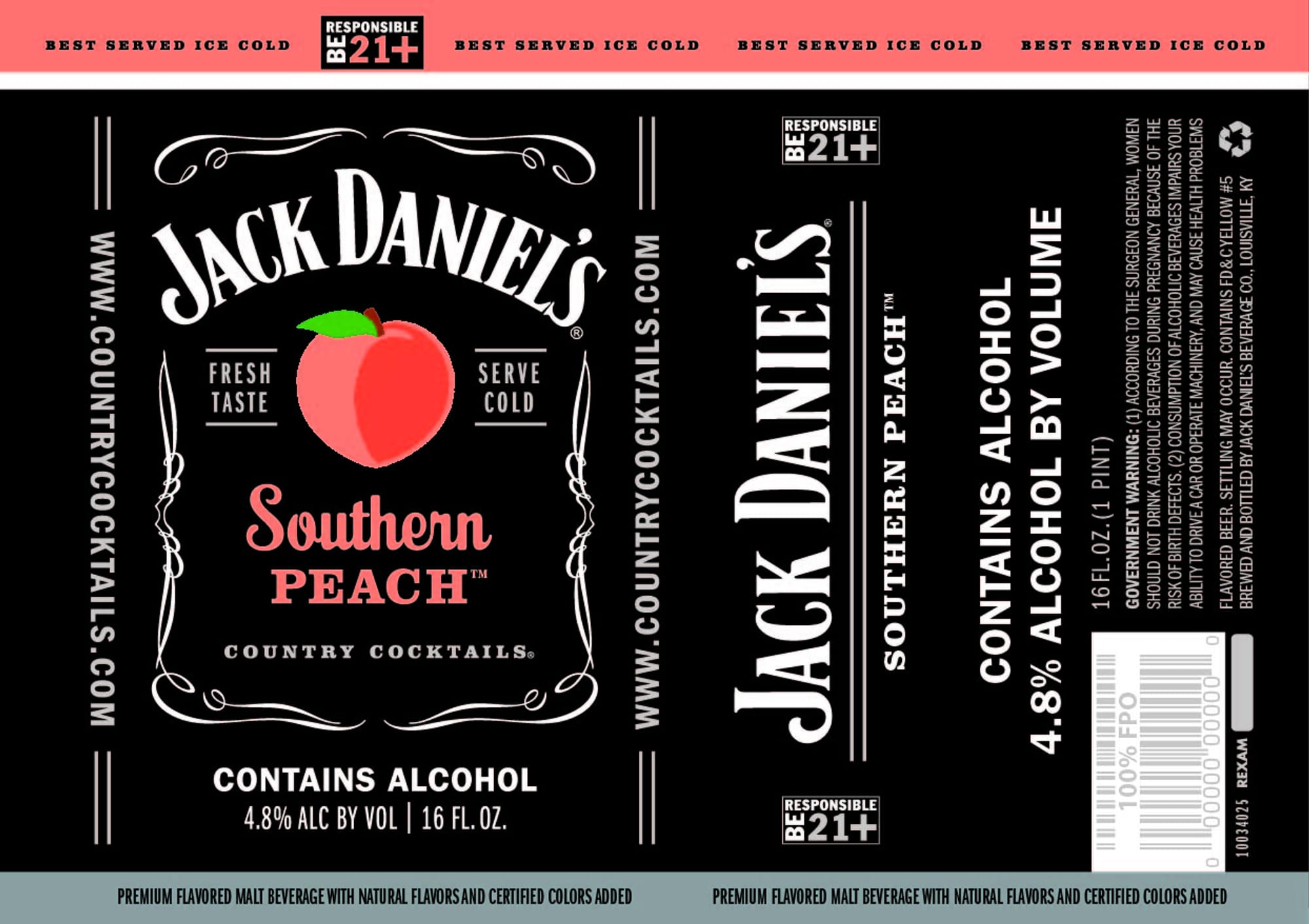Southern Peach by Jack Daniel's - beer label
