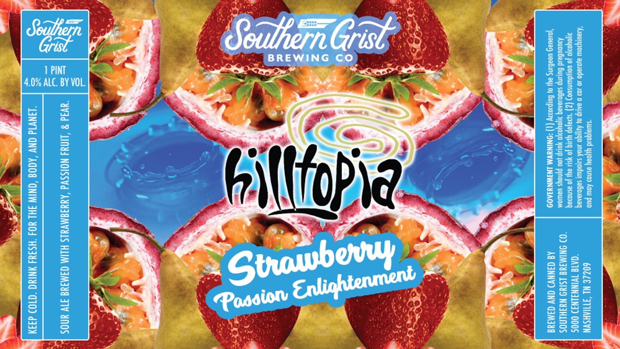 Hilltopia by Southern Grist Brewing Co. - beer label