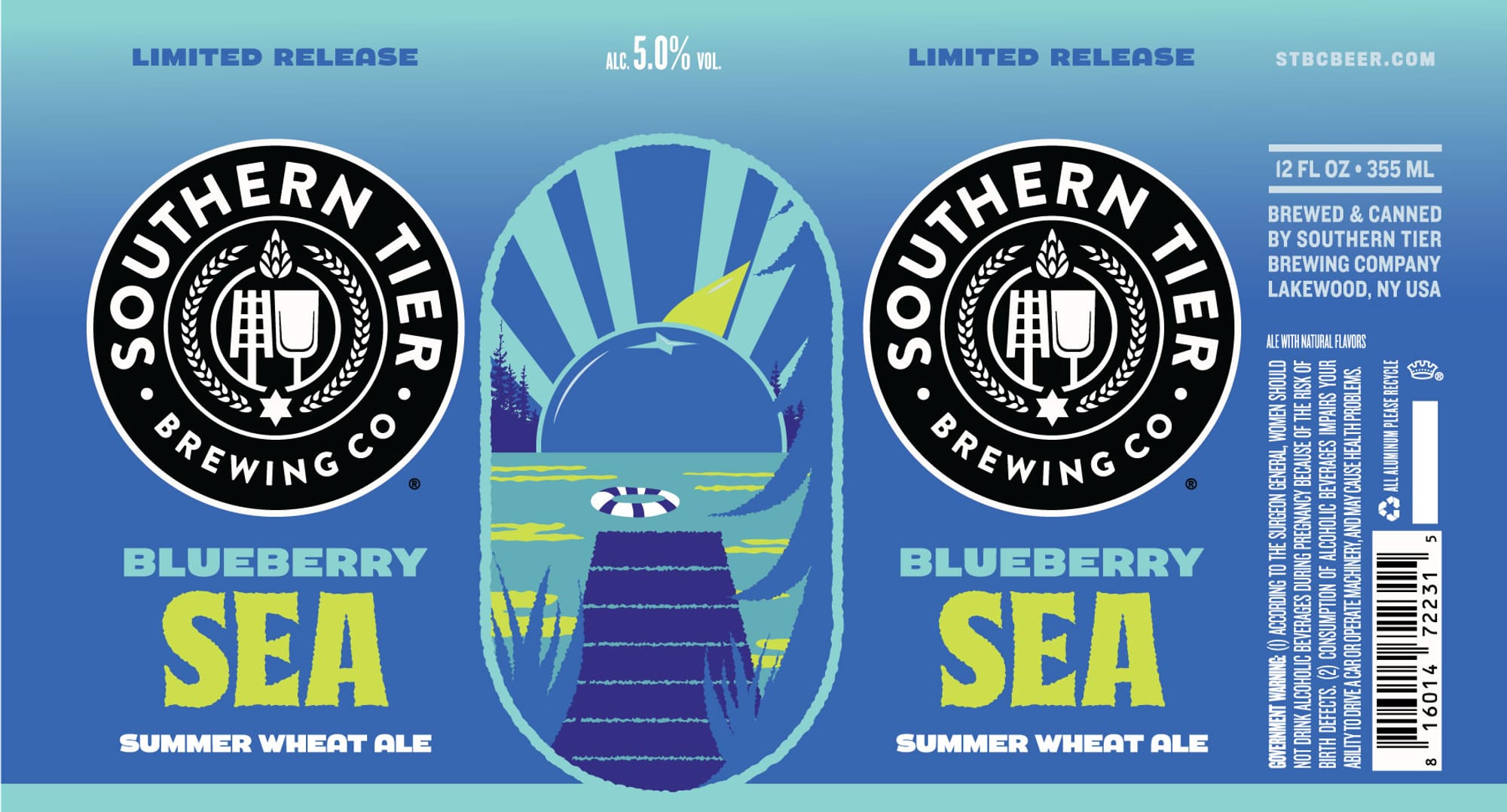 Blueberry Sea by Southern Tier Brewing Company - beer label