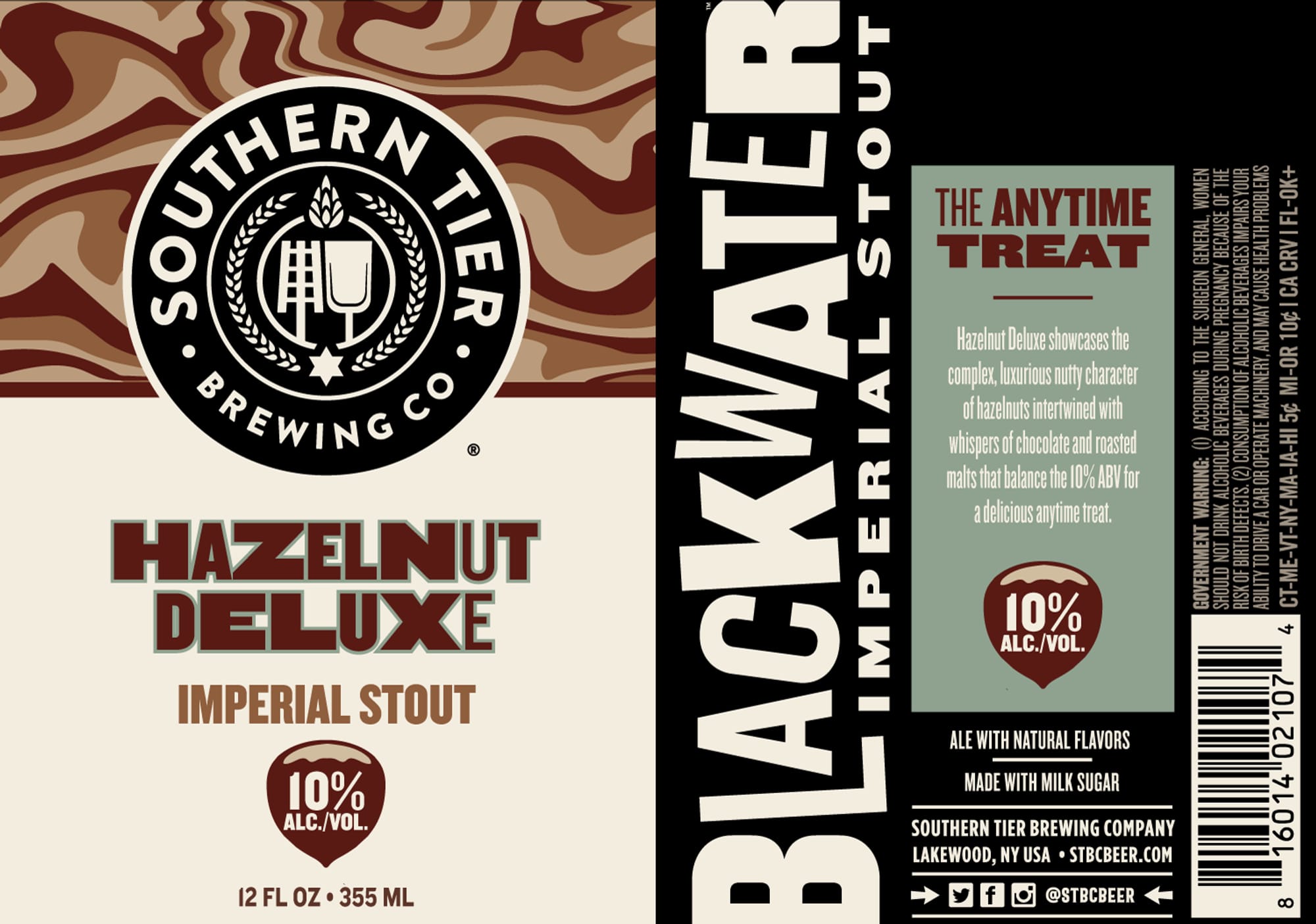 Hazelnut Deluxe Imperial Stout by Southern Tier Brewing Company - beer label