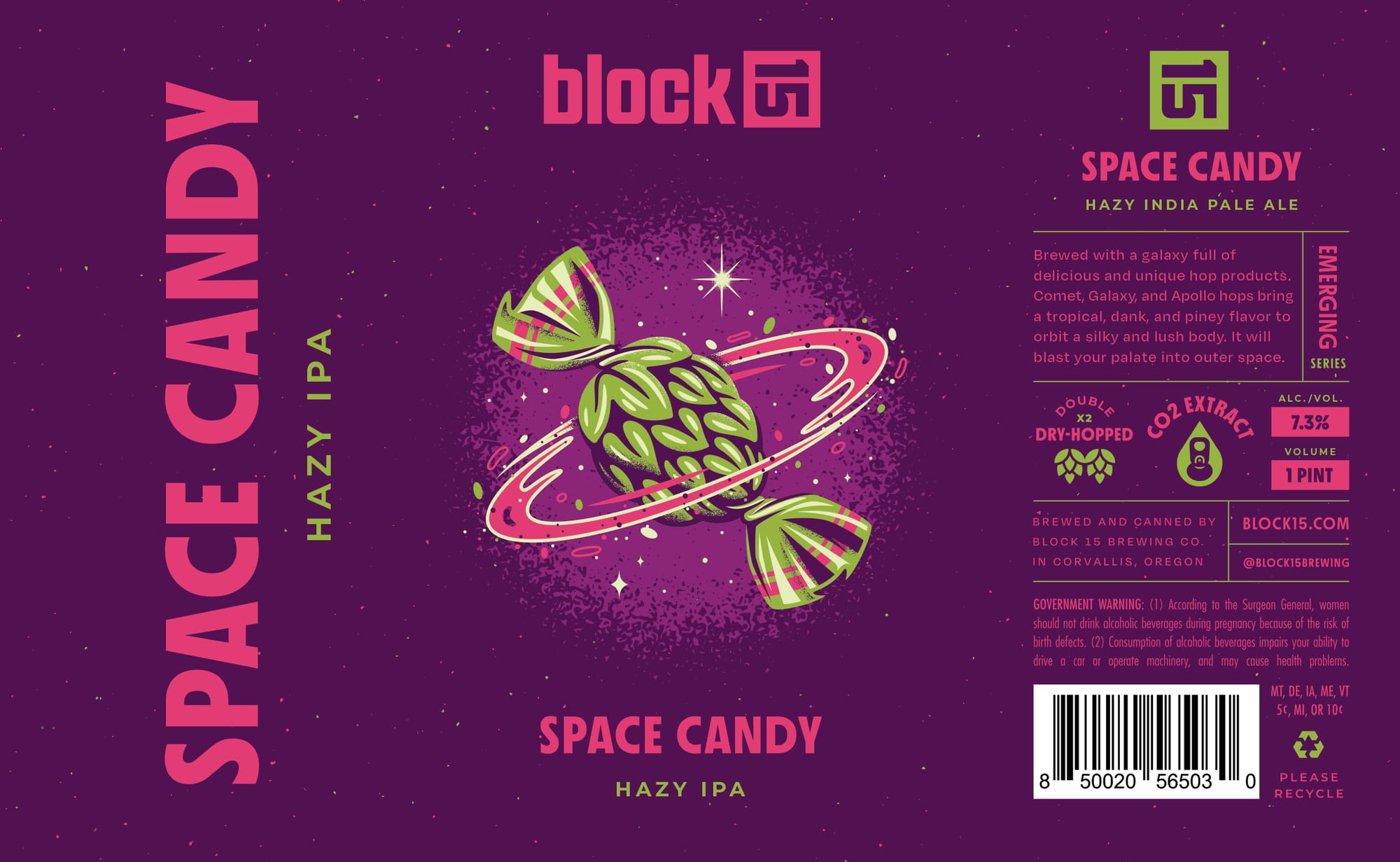 Space Candy by Block 15 Brewing Company - beer label