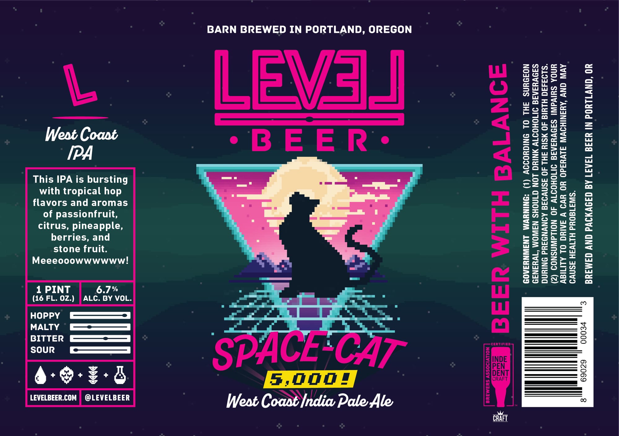 Space-Cat by Level Beer - beer label