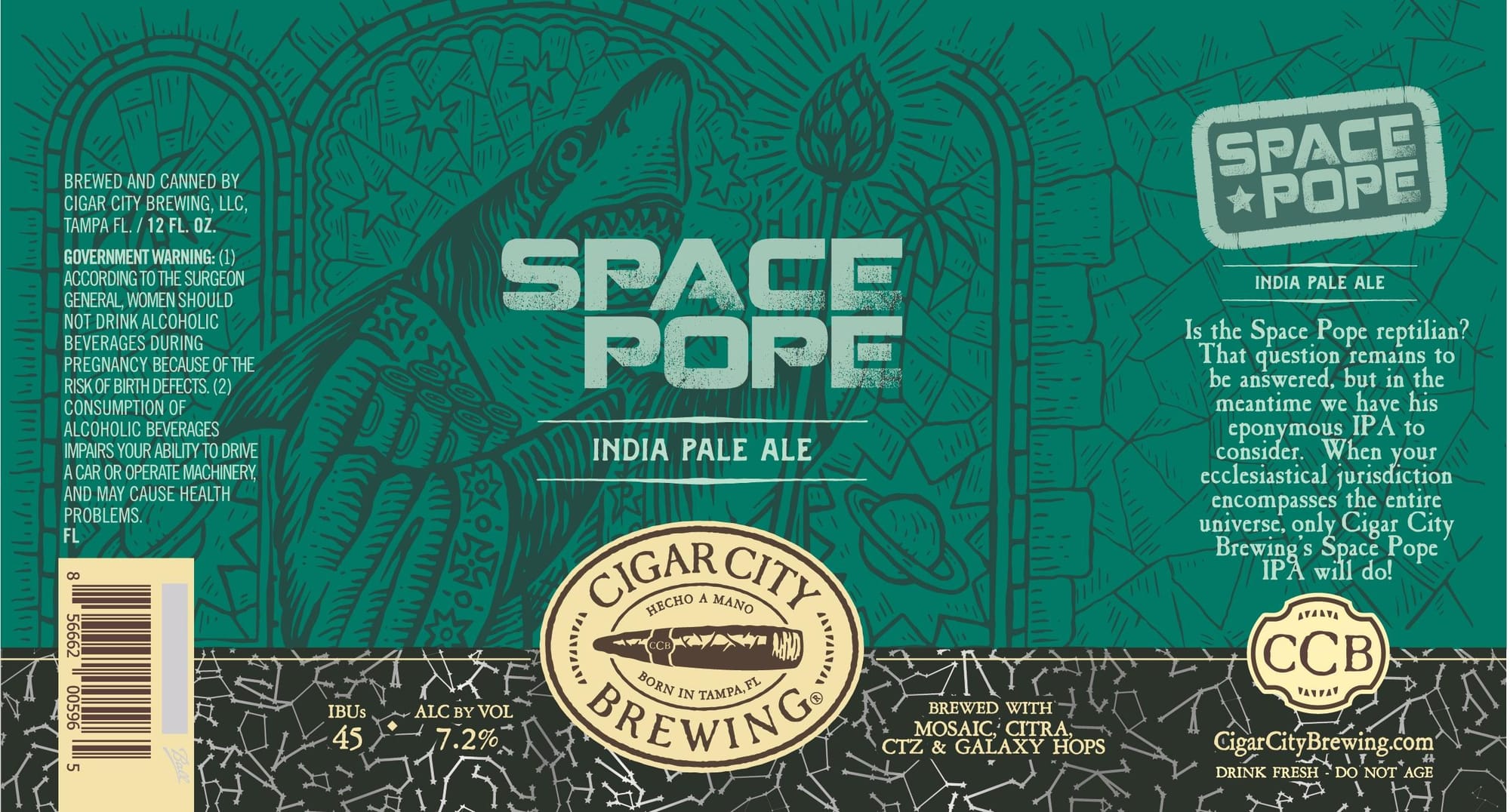 Space Pope by Cigar City Brewing - beer label