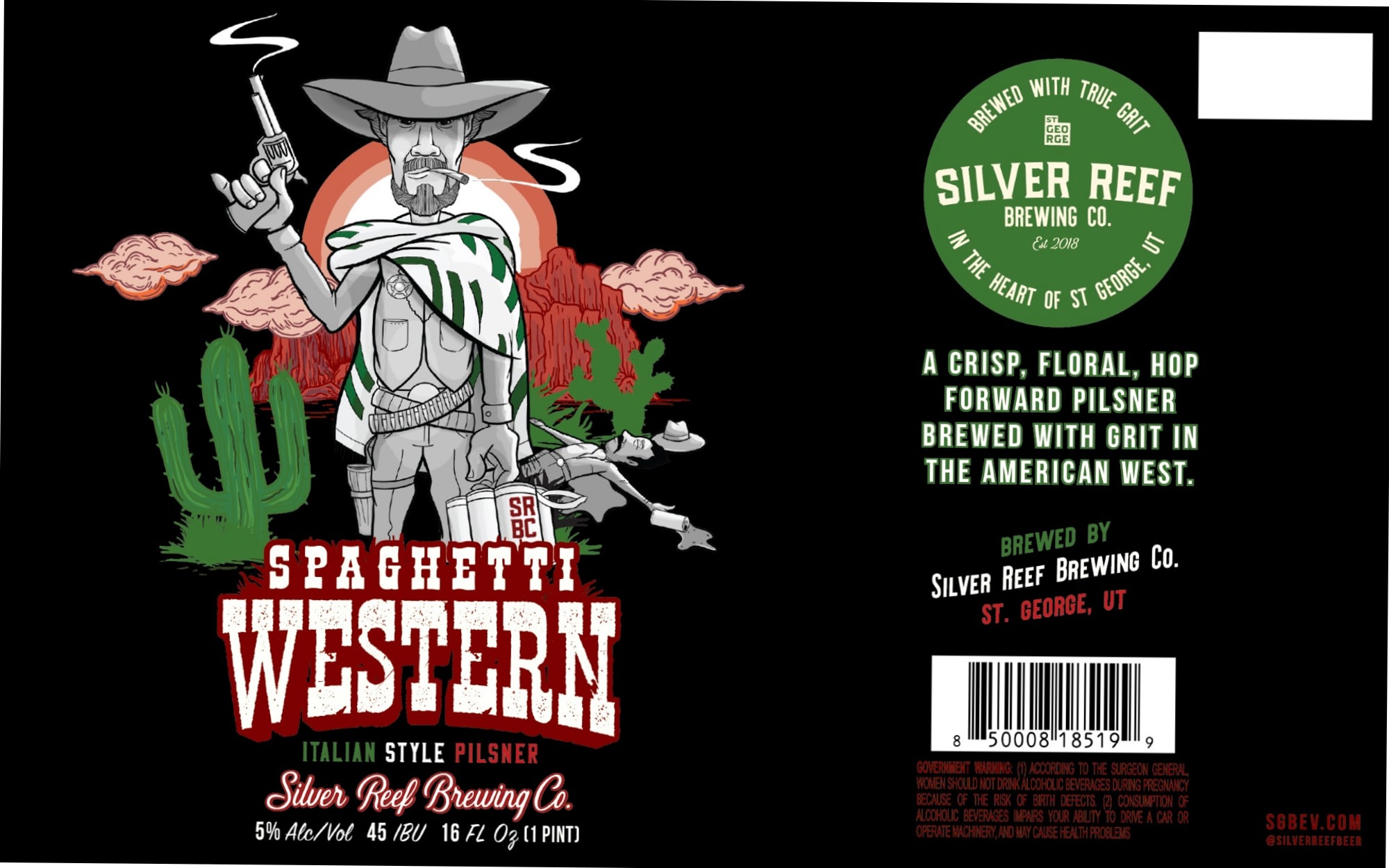 Spaghetti Western by Silver Reef Brewing Co. - beer label