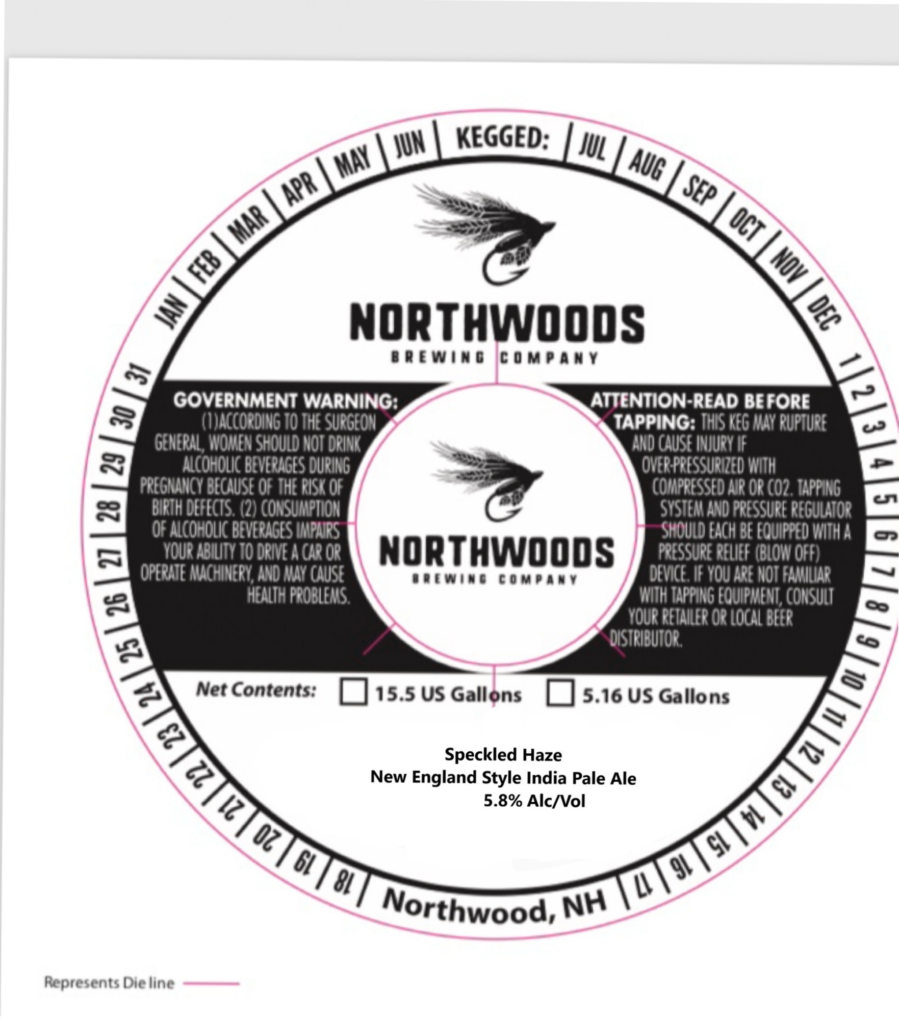 Speckled Haze by Northwoods Brewing Company - beer label