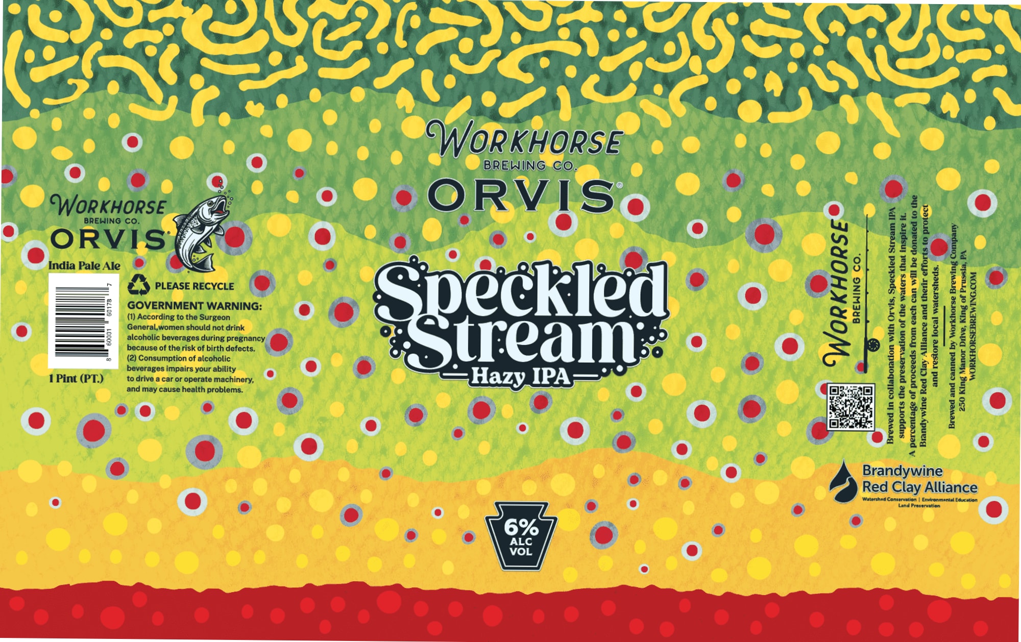 Speckled Stream by Workhorse Brewing Co. - beer label