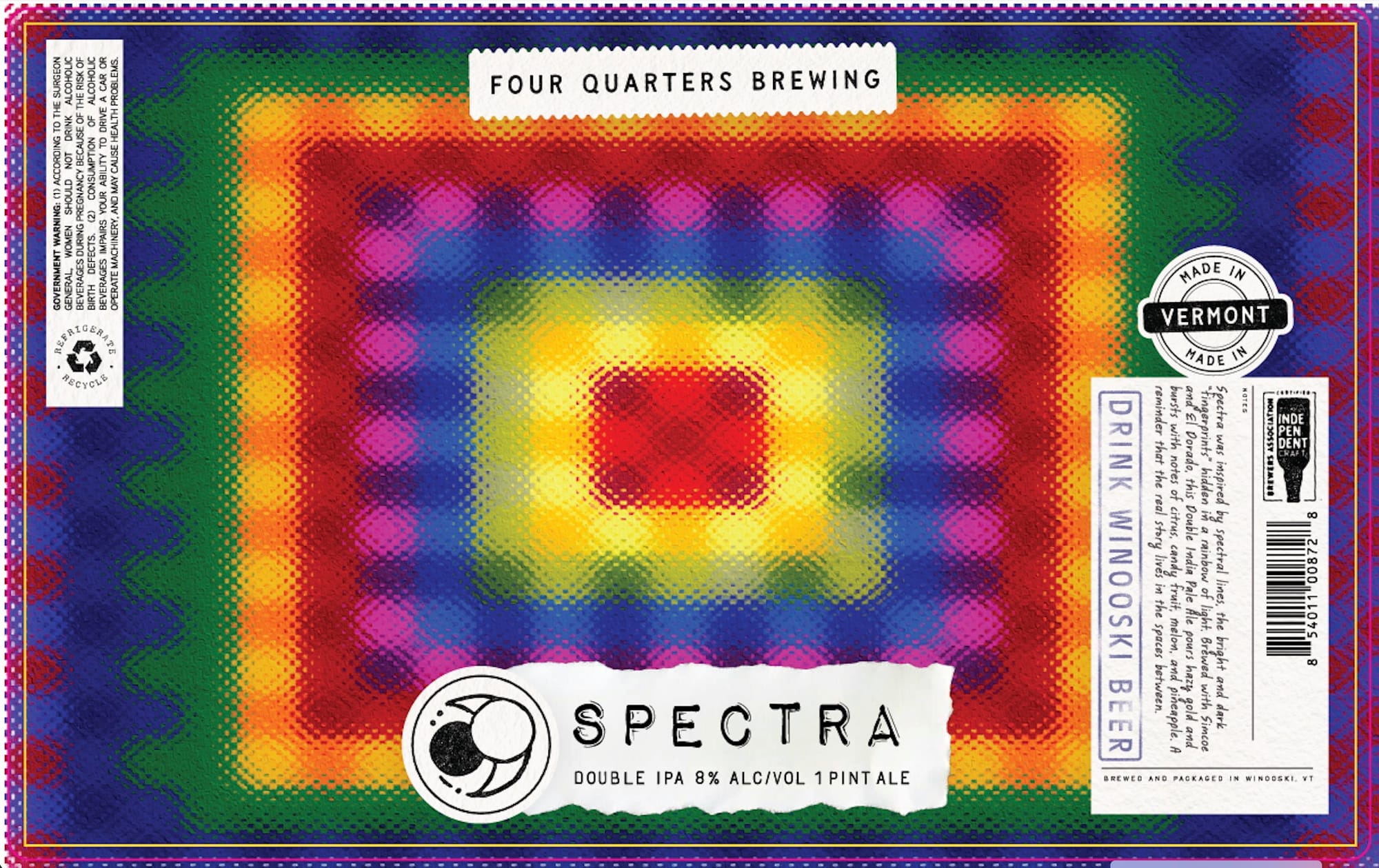 Spectra by Four Quarters Brewing - beer label