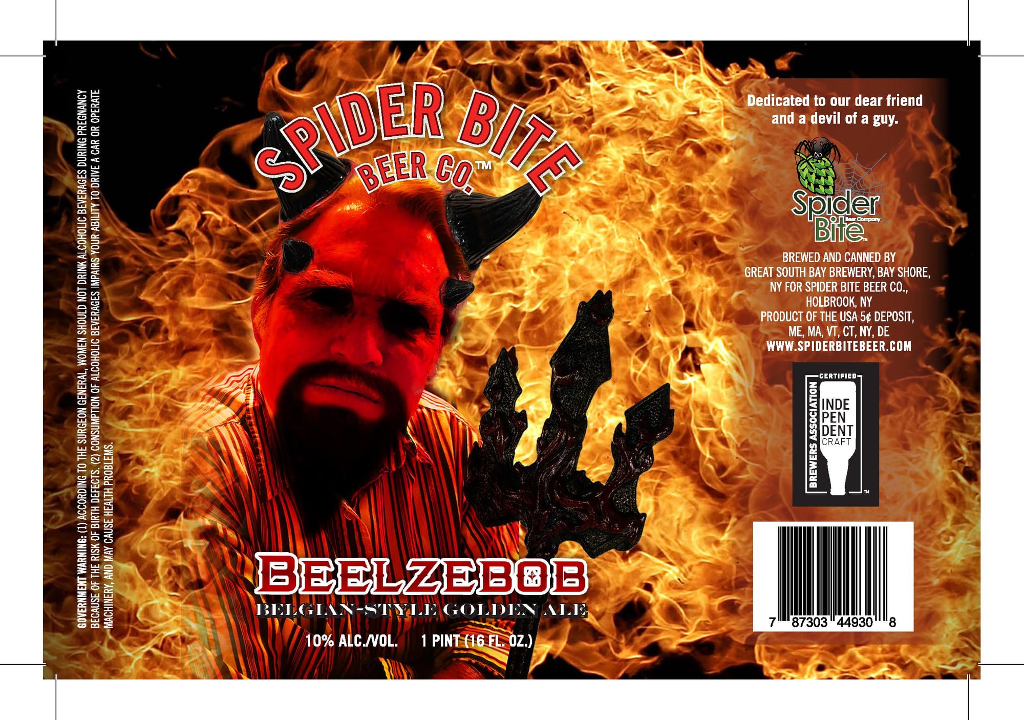 Beelzebob by Spider Bite Beer Co. - beer label