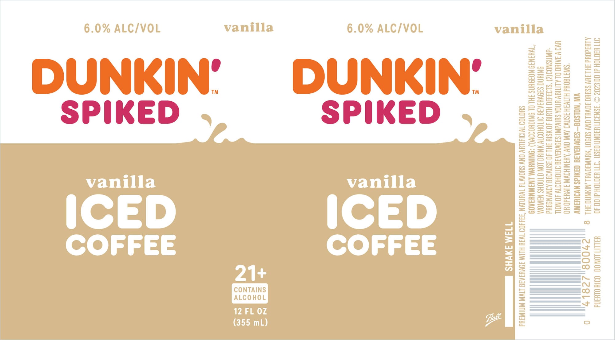 Spiked Iced Coffee by Dunkin’ - beer label