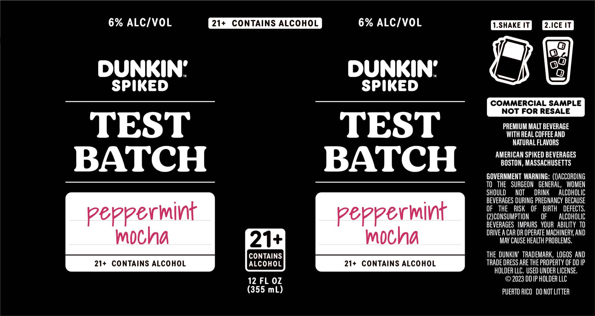 Spiked Peppermint Mocha by Dunkin’ - beer label