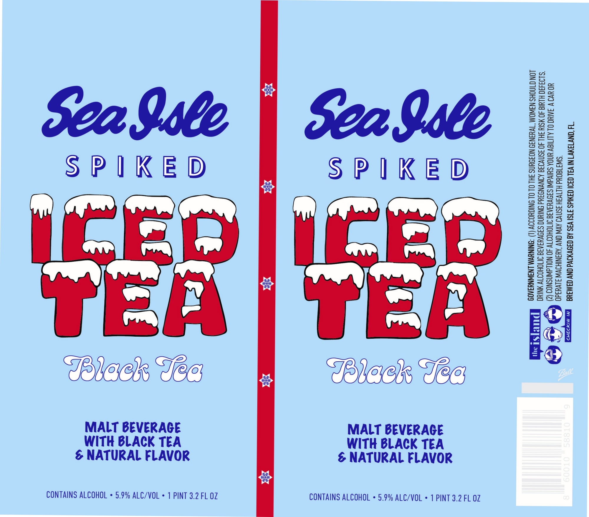 Spiked Tea - Black Tea by Sea Isle Spiked - beer label