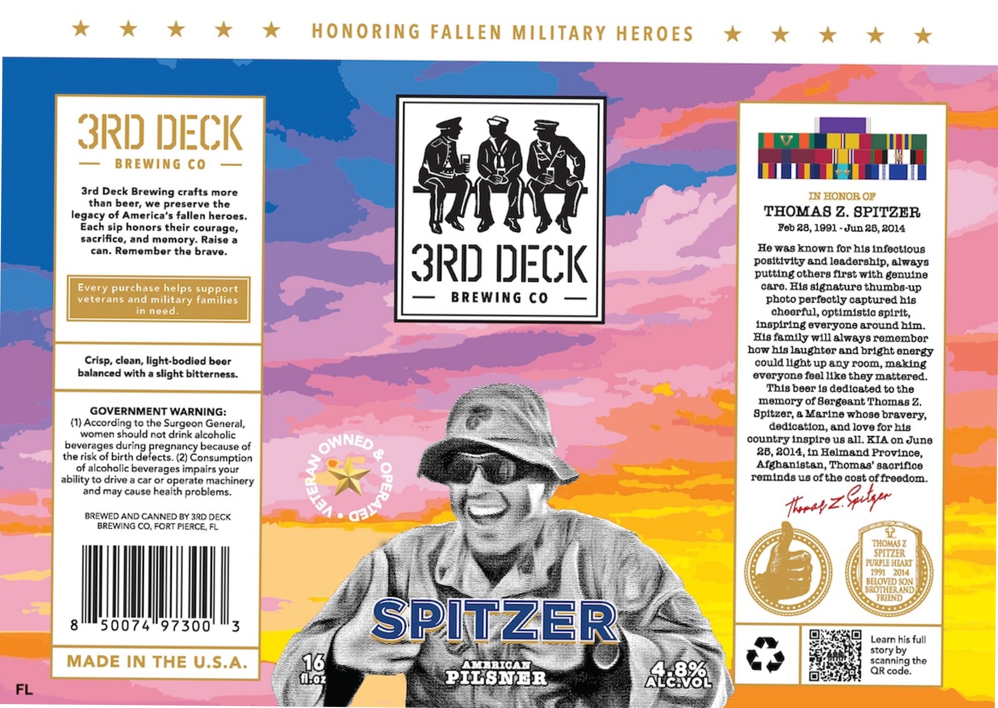 Spitzer by 3rd Deck Brewing Co. - beer label