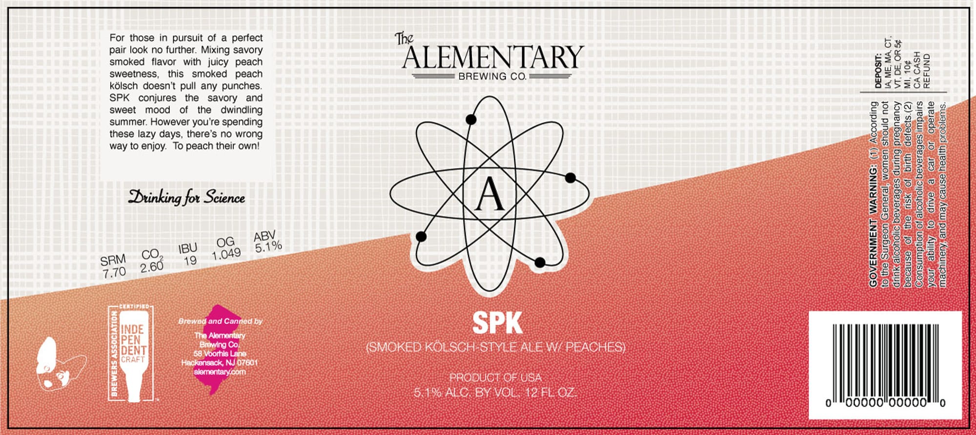 SPK by The Elementary Brewing Co. - beer label