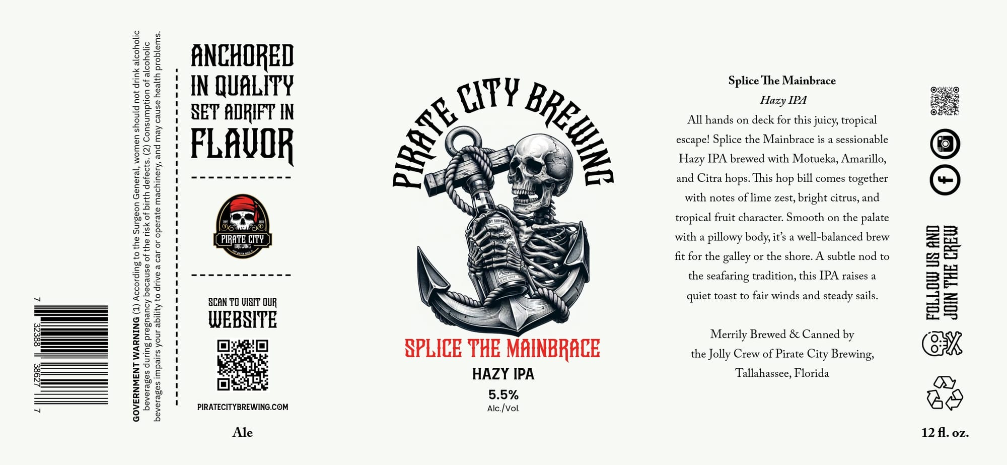 Splice The Mainbrace by Pirate City Brewing - beer label