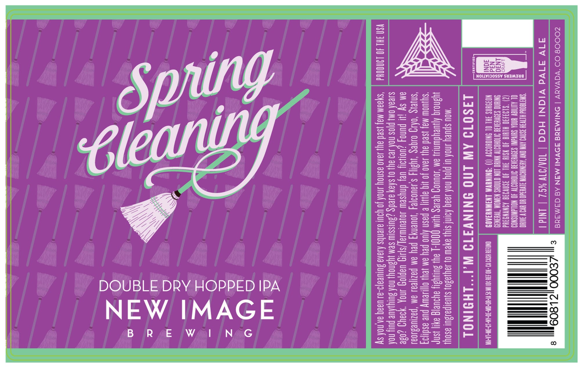 Spring Cleaning by New Image Brewing - beer label