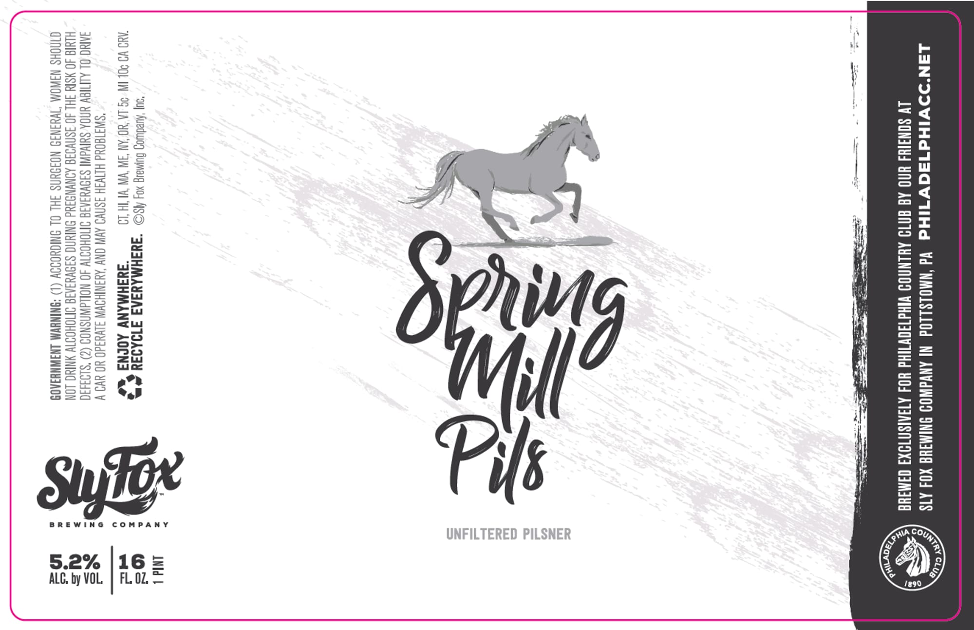 Spring Mill Pils by Sly Fox Brewing Company - beer label