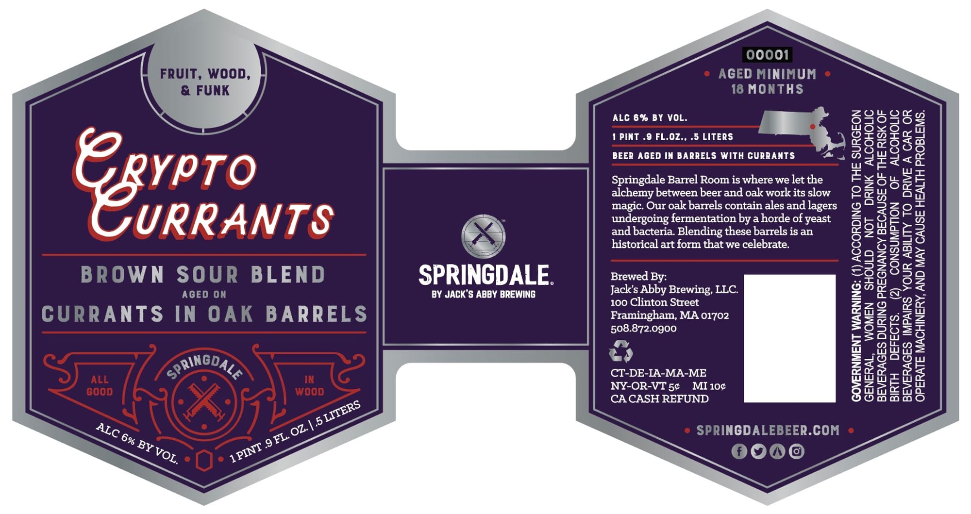Crypto Currants by Springdale by Jack's Abby - beer label