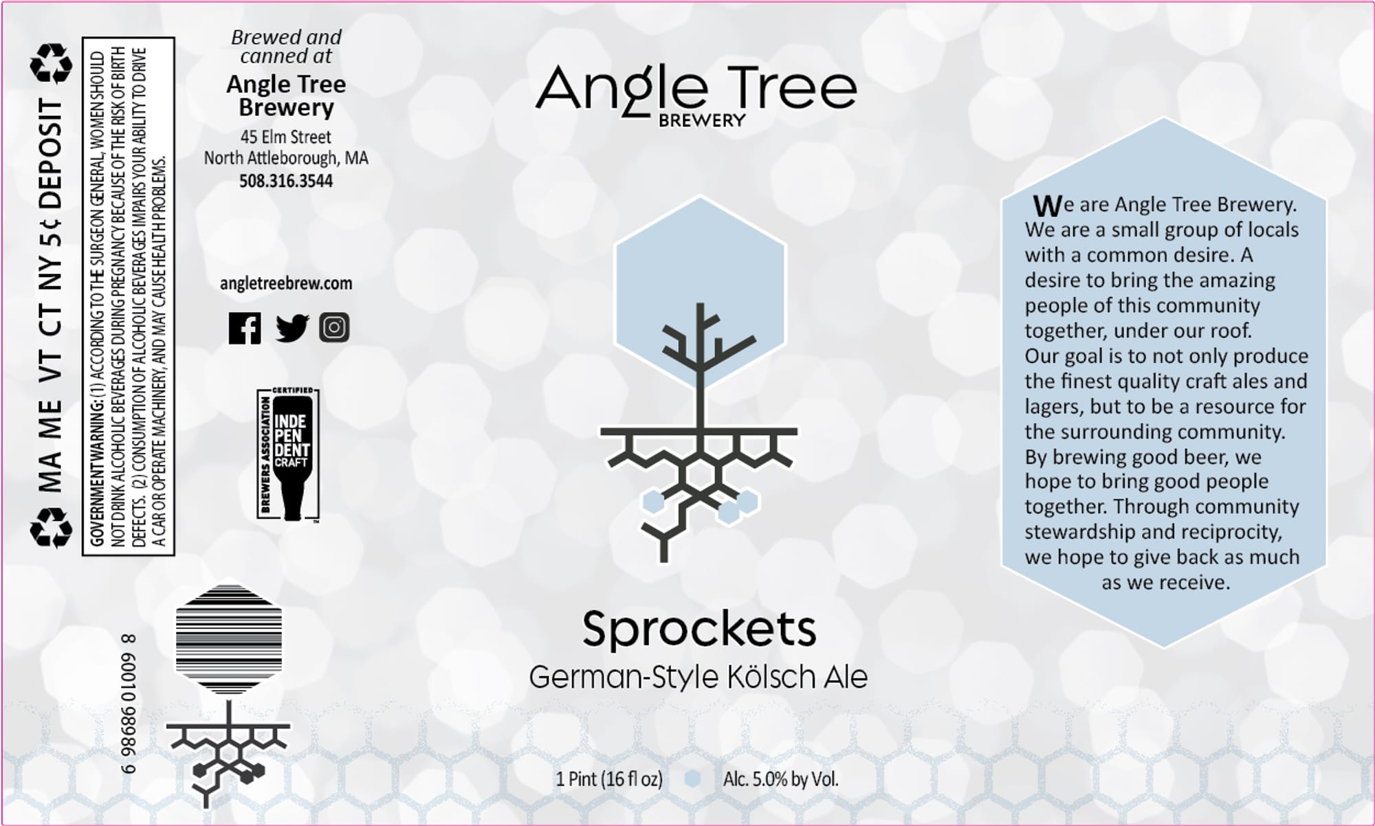 Sprockets by Angle Tree Brewery - beer label