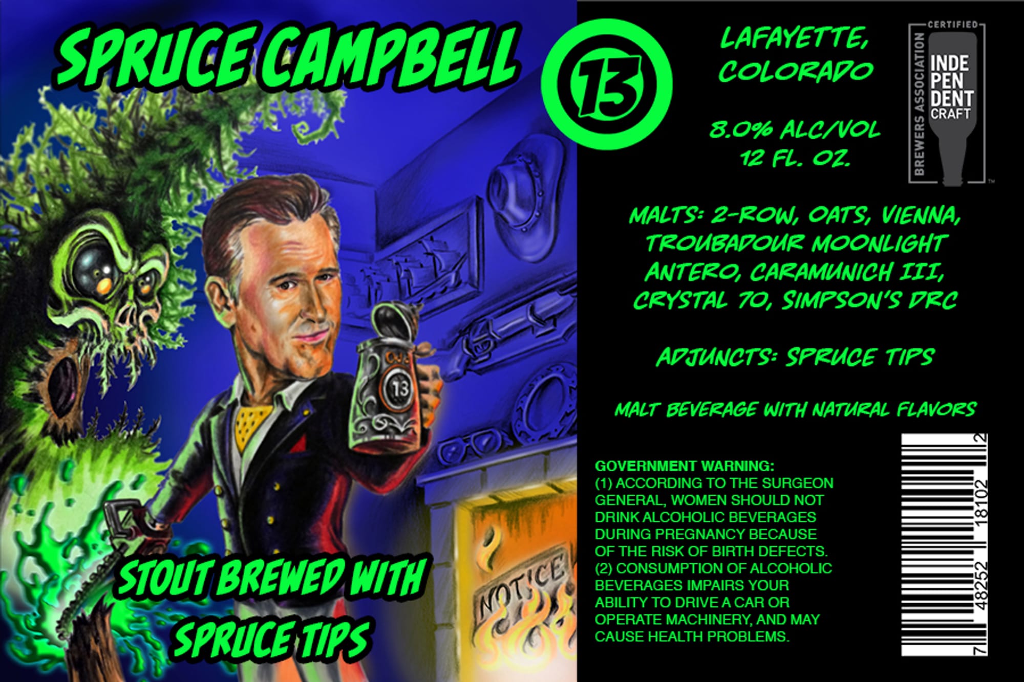 Spruce Campbell by Lafayette Brewing Company - beer label