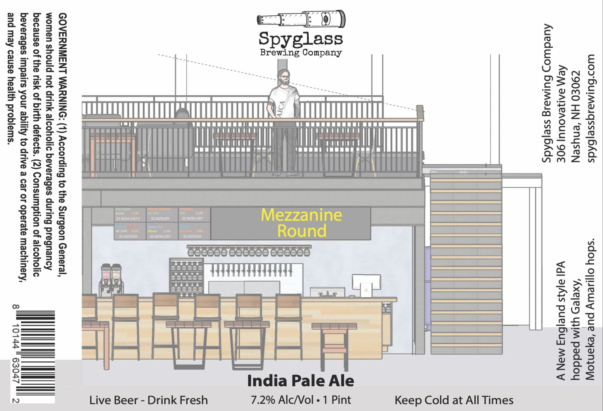 Mezzanine Round by Spyglass Brewing Company - beer label