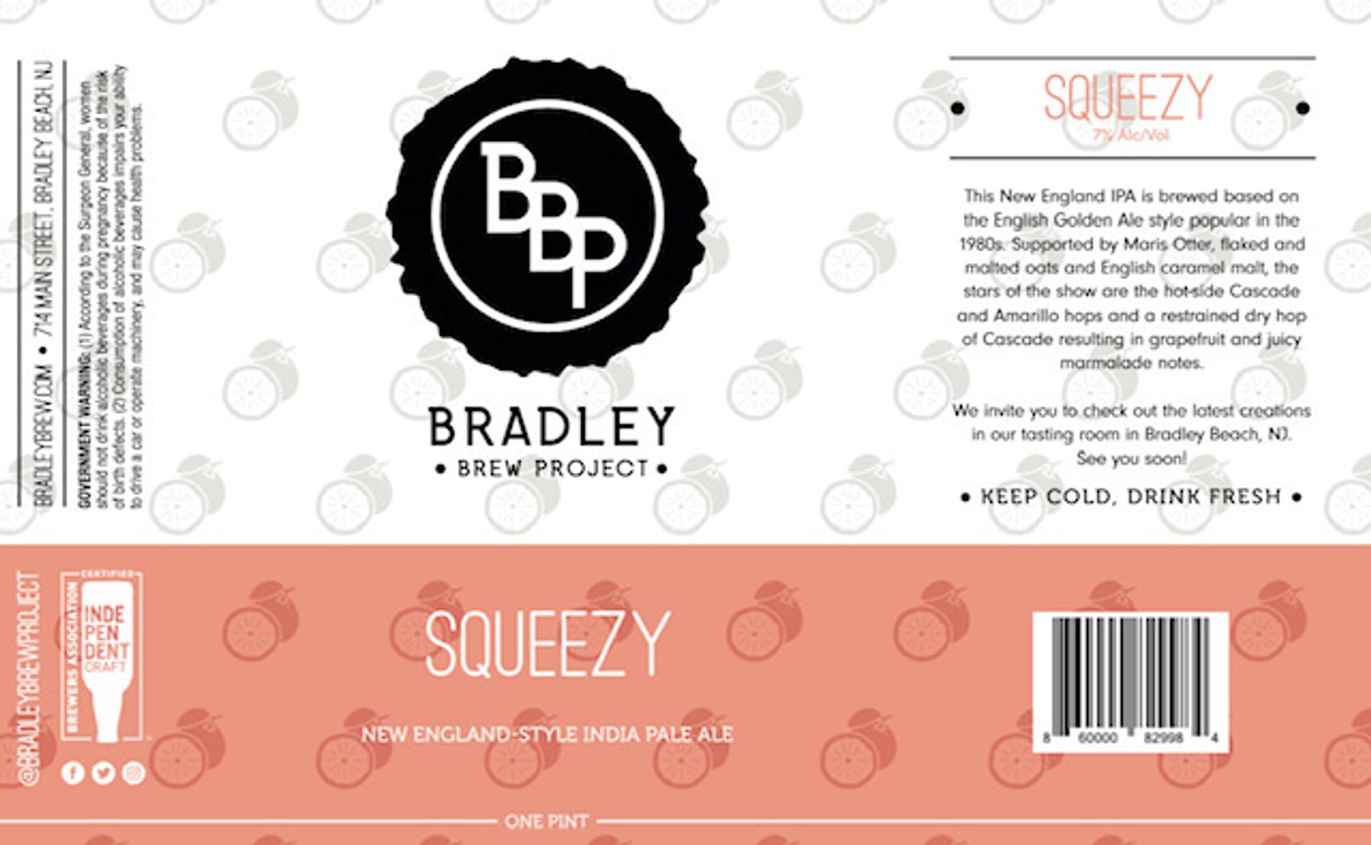 Squeezy by Bradley Brew Project - beer label