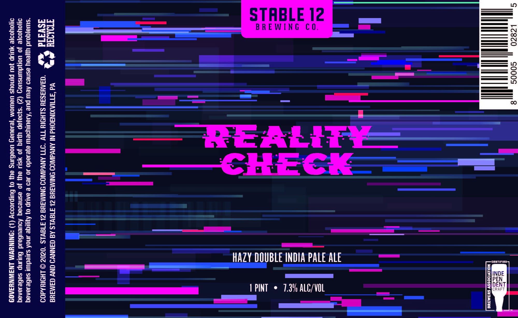 Reality Check by Stable 12 Brewing Co. - beer label