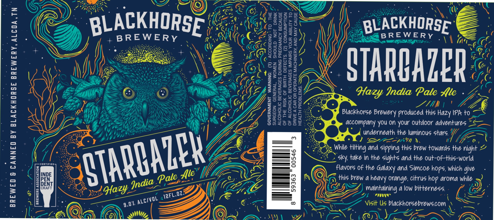 Stargazer by Blackhorse Brewery - beer label