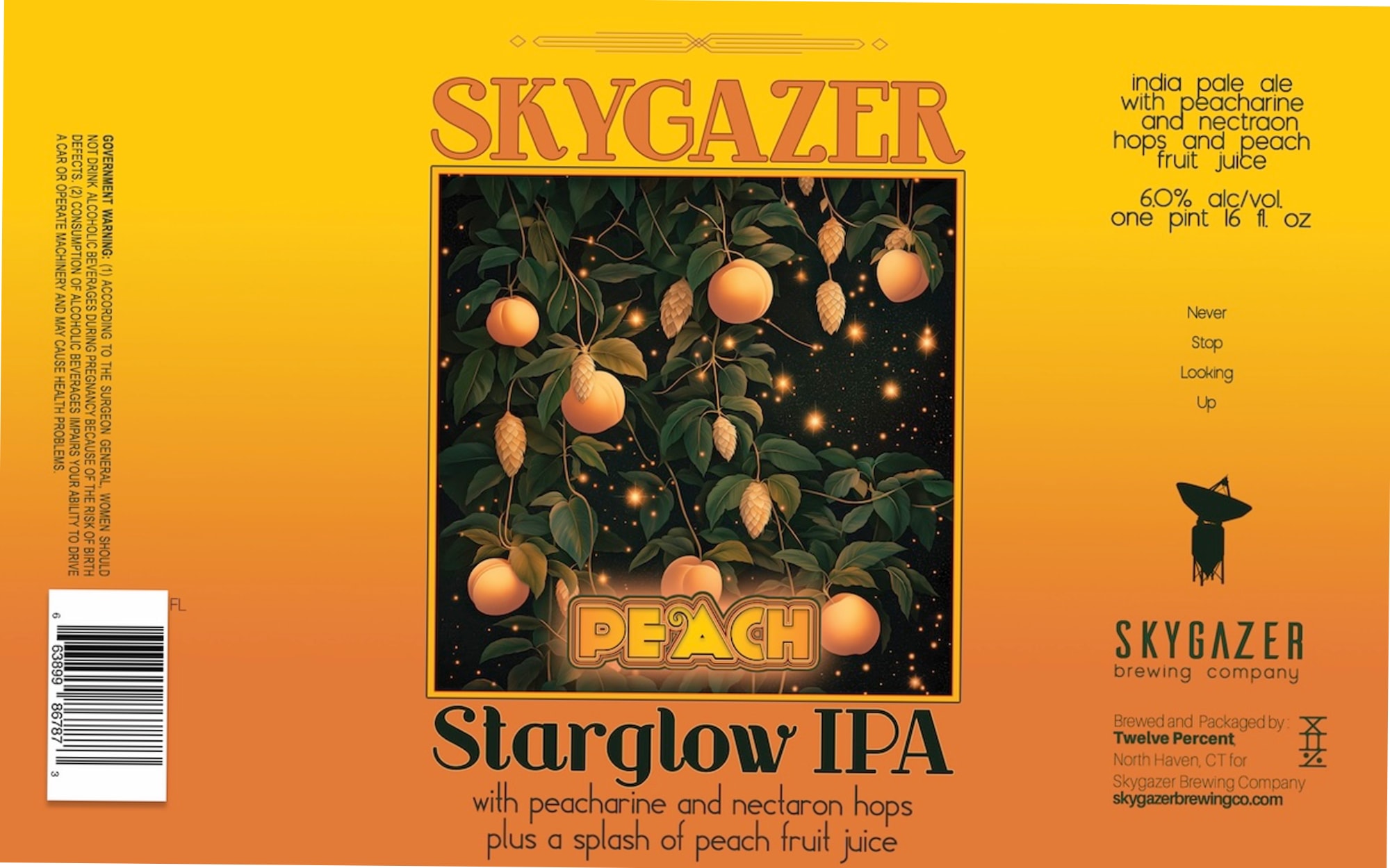 Starglow IPA by Skygazer Brewing Company - beer label