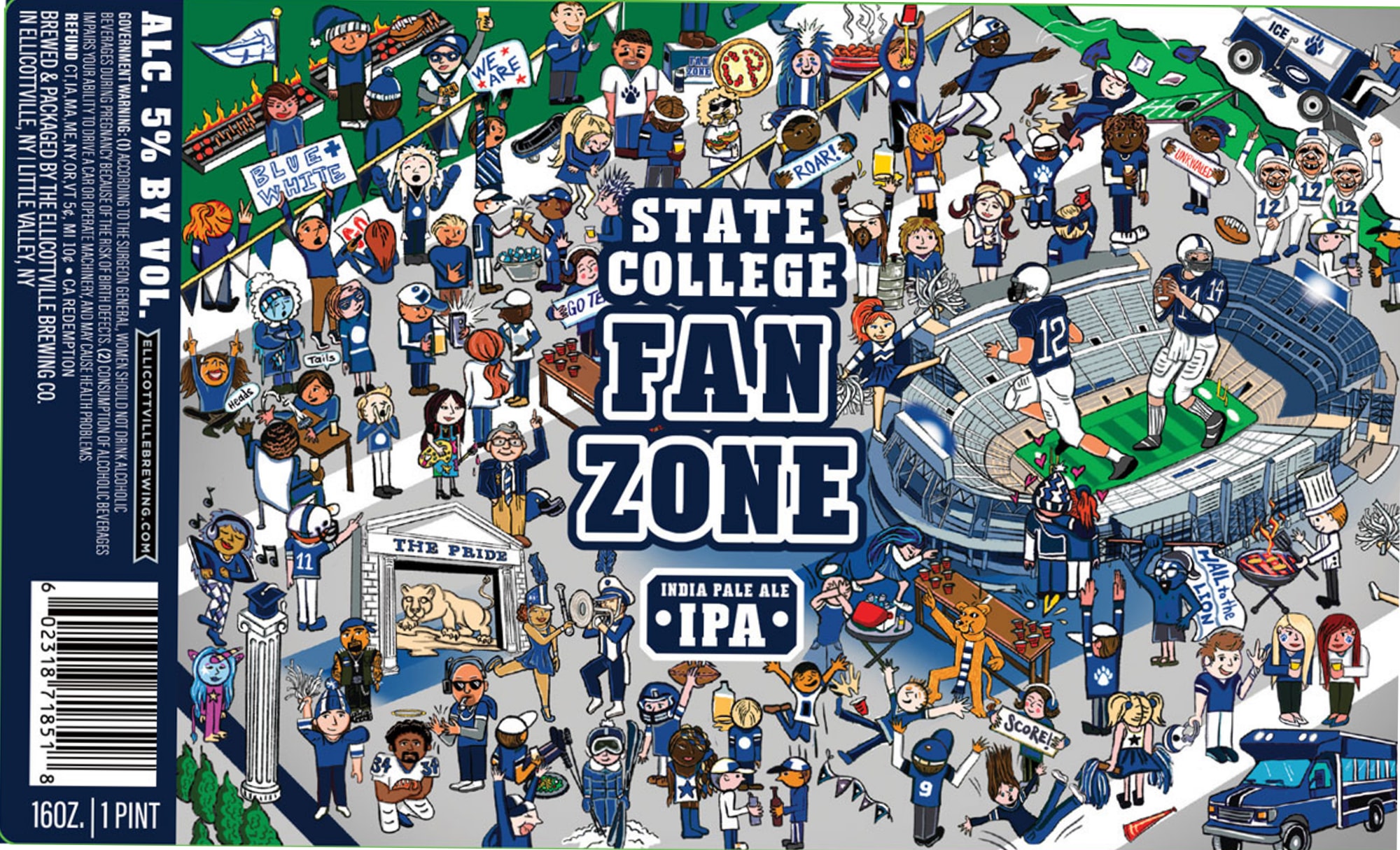 State College Fan Zone by Elllicottville Brewing Co. - beer label