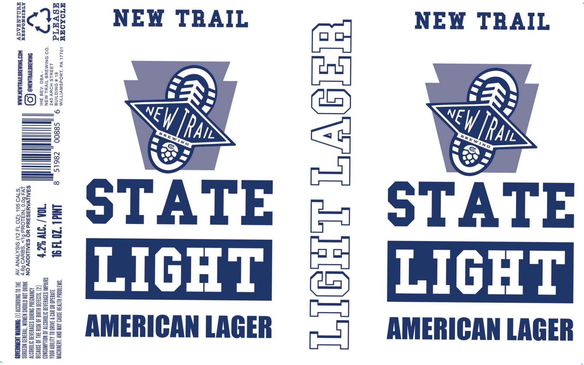 State Light by New Trail Brewing - beer label
