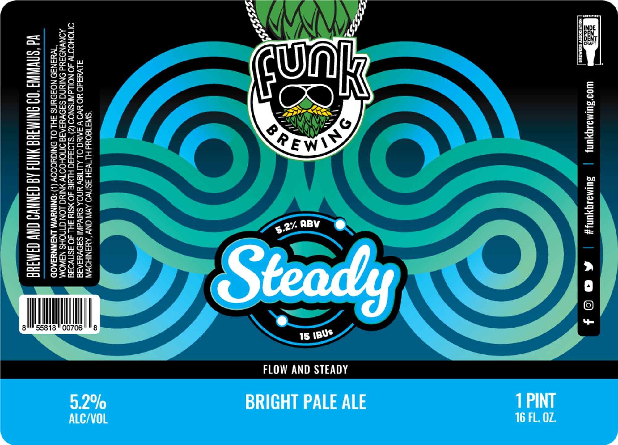 Steady by Funk Brewing - beer label