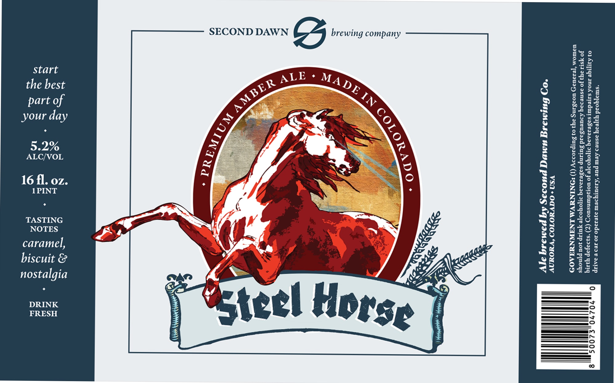 Steel Horse by Second Dawn Brewing Company - beer label