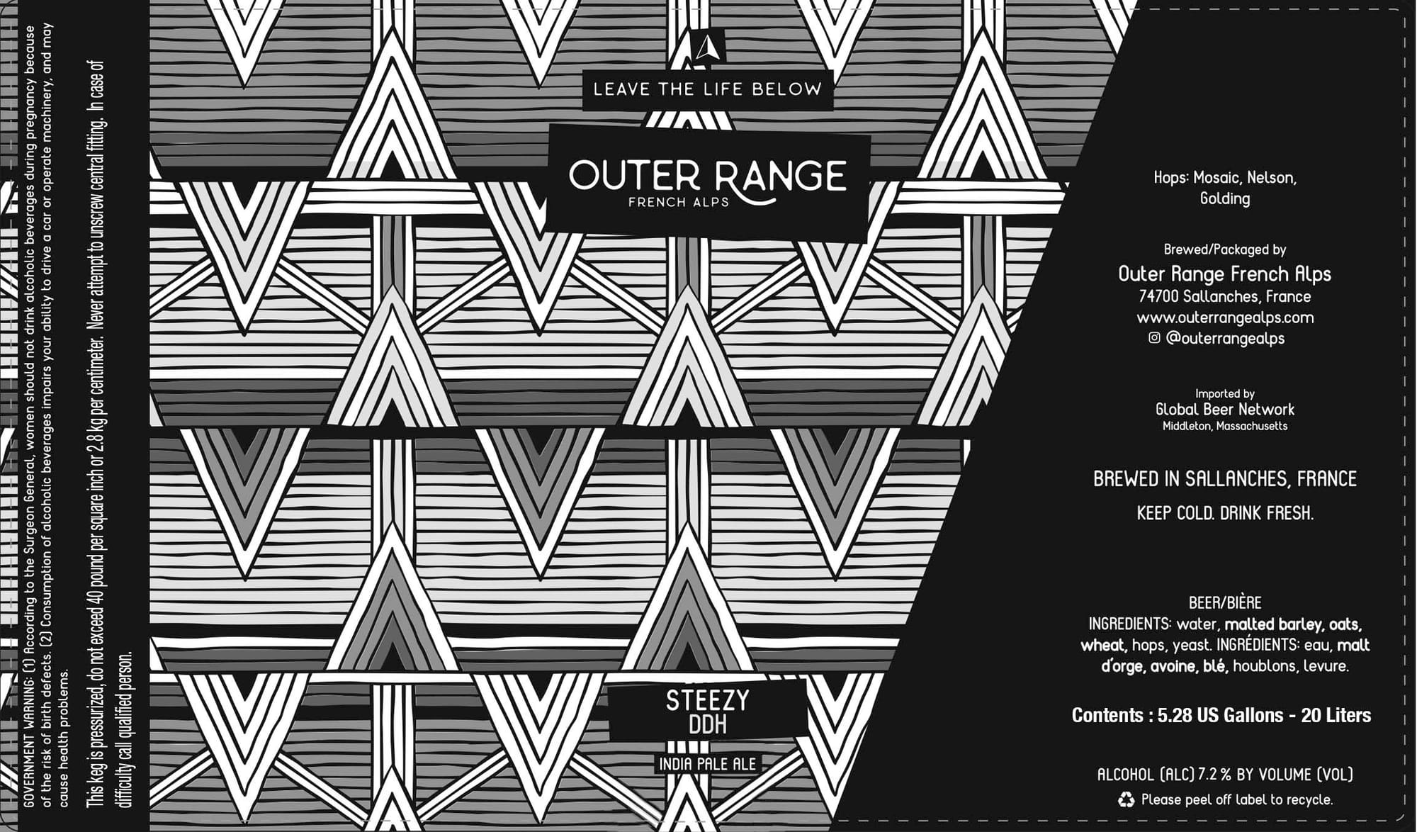 Steezy DDH by Outer Range - beer label