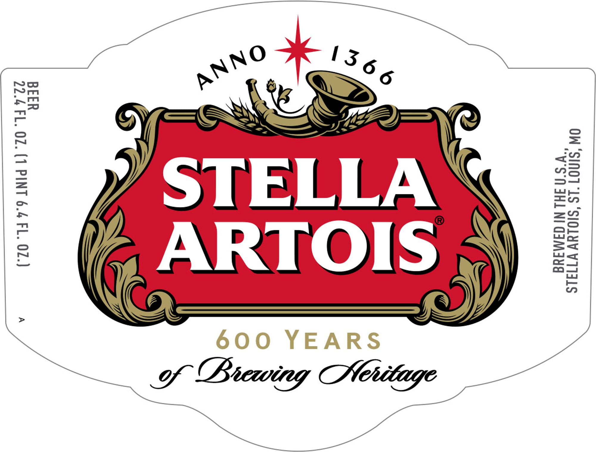 Stella Artois by Anheuser-Busch - beer label