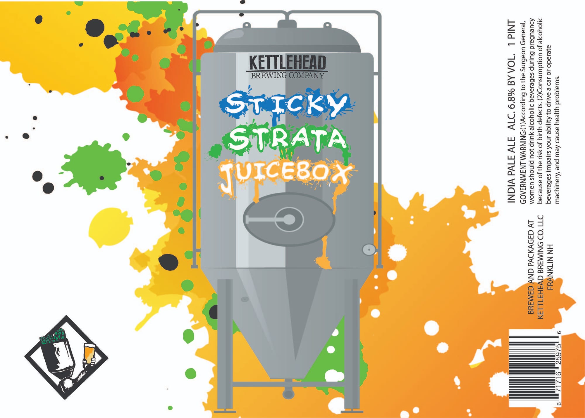Sticky Strata Juicebox by Kettlehead Brewing Co. - beer label