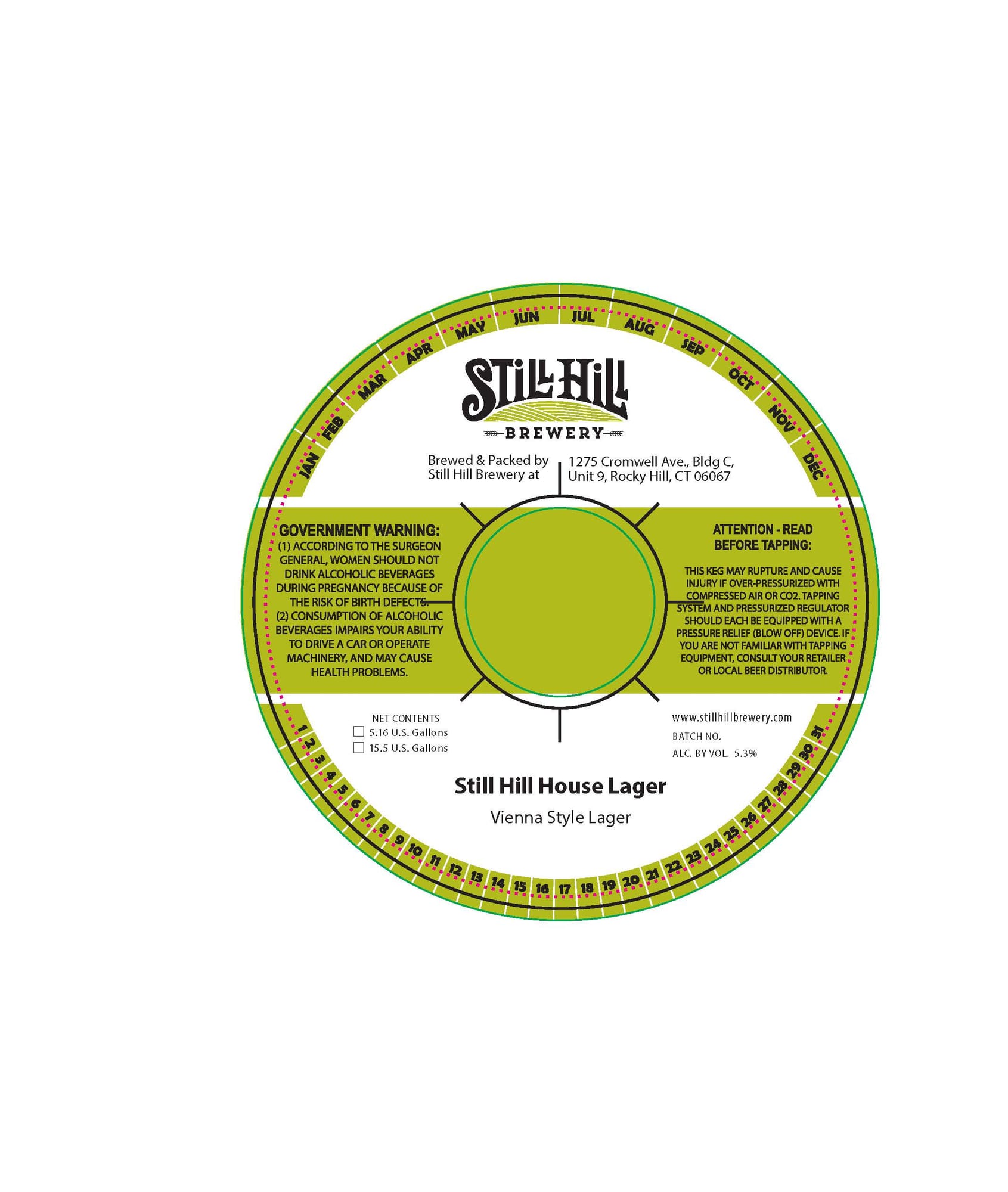 Still Hill House Lager by Still Hill Brewery - beer label