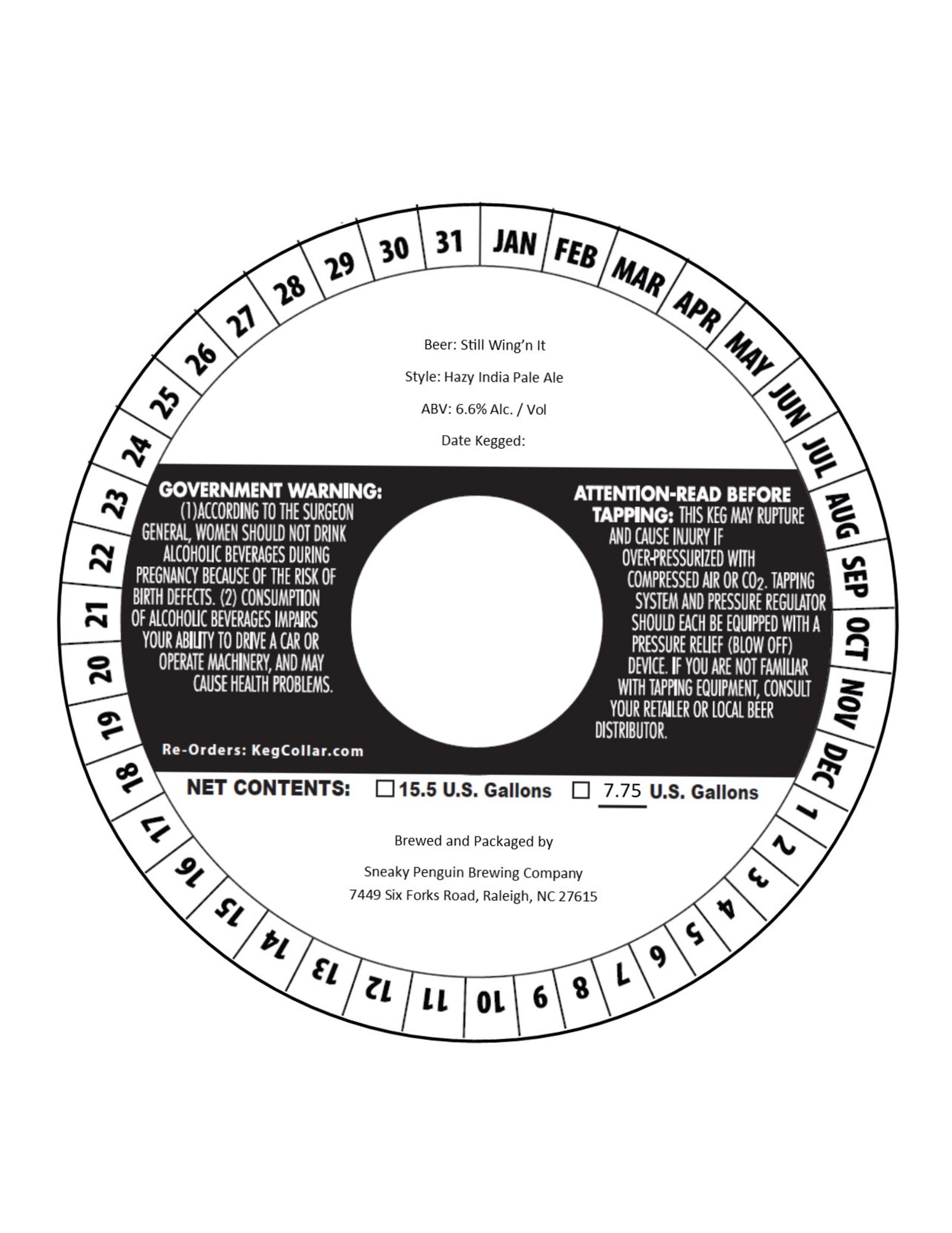 Still Wing’n It by Sneaky Penguin Brewing Company - beer label