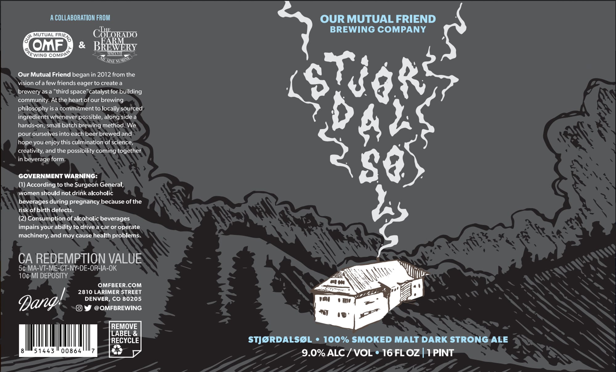 Stjørdalsøl by Our Mutual Friend Brewing Company - beer label
