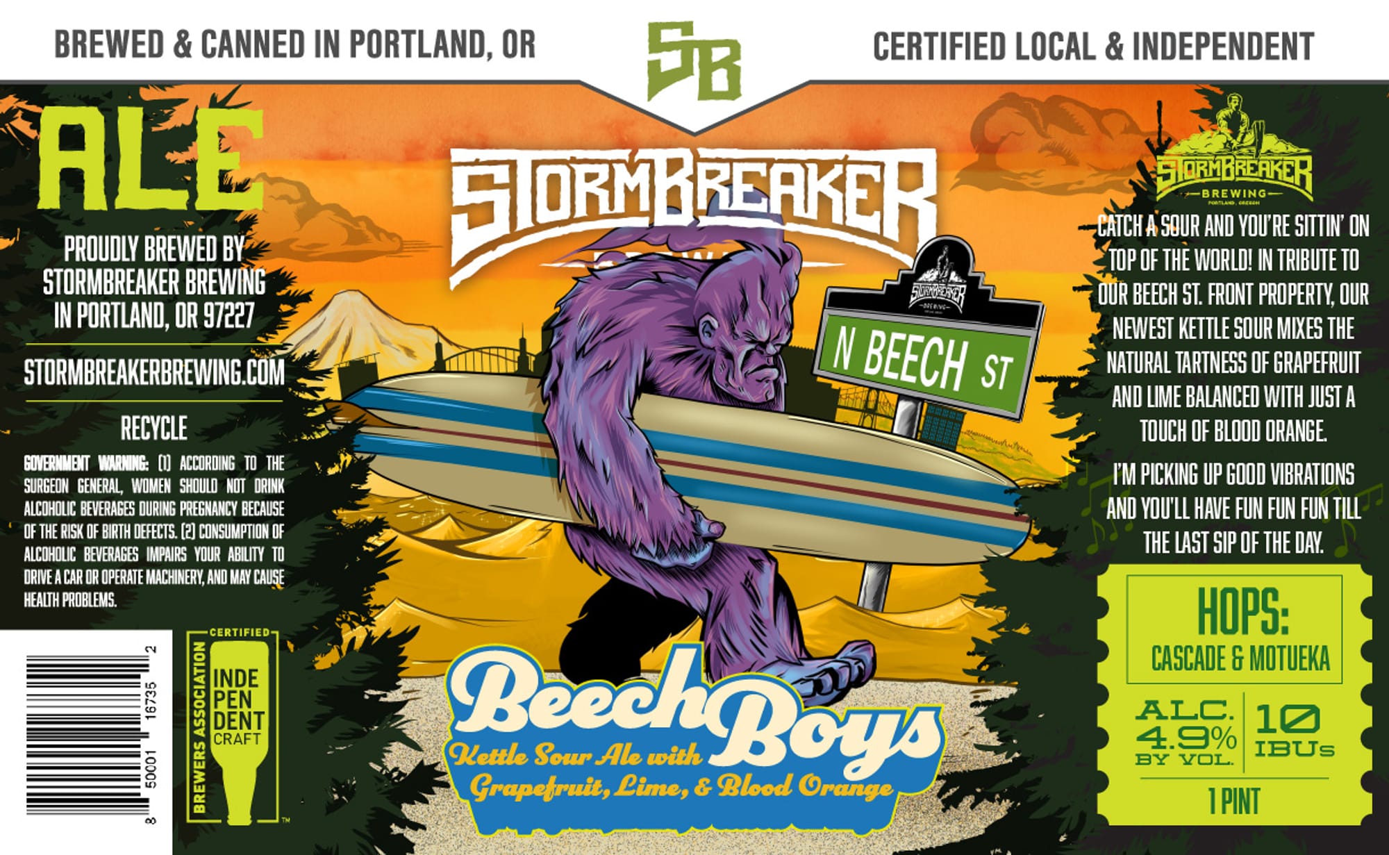 Beech Boys by Stormbreaker Brewing - beer label