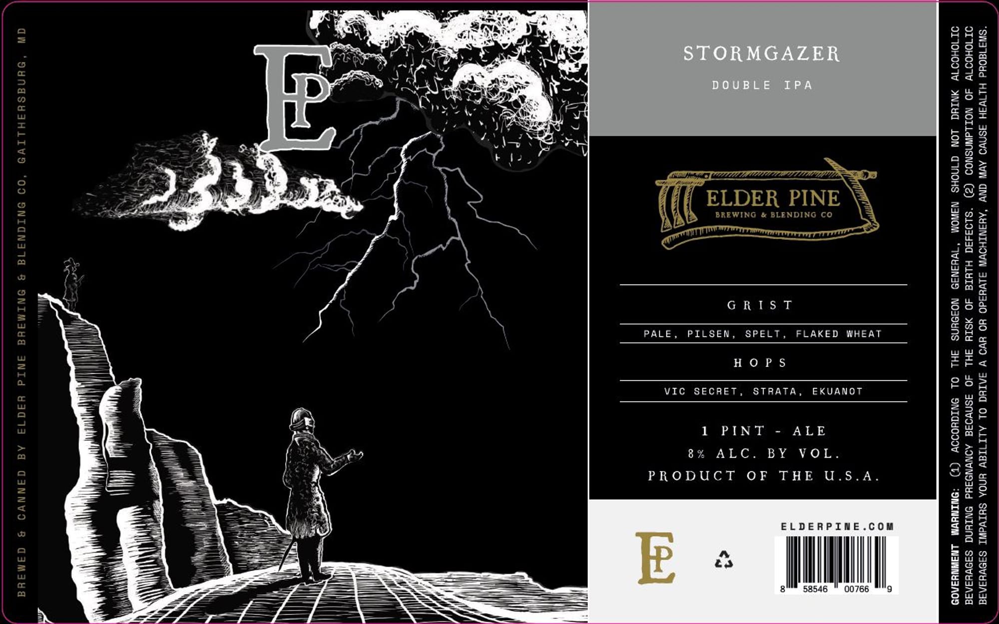 Stormgazer by Elder Pine Brewing & Blending Co. - beer label