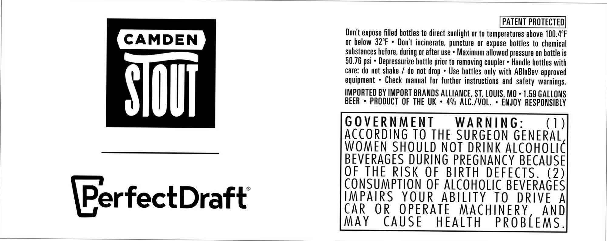Stout by Camden Town Brewery - beer label
