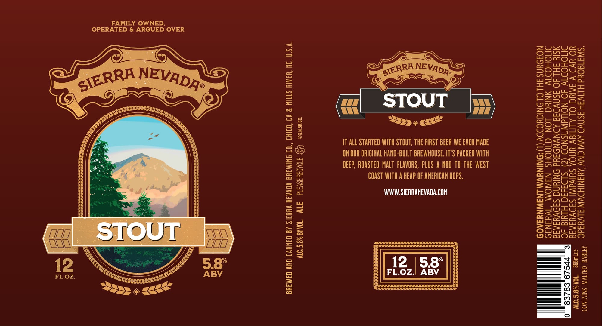 Stout by Sierra Nevada Brewing Co. - beer label