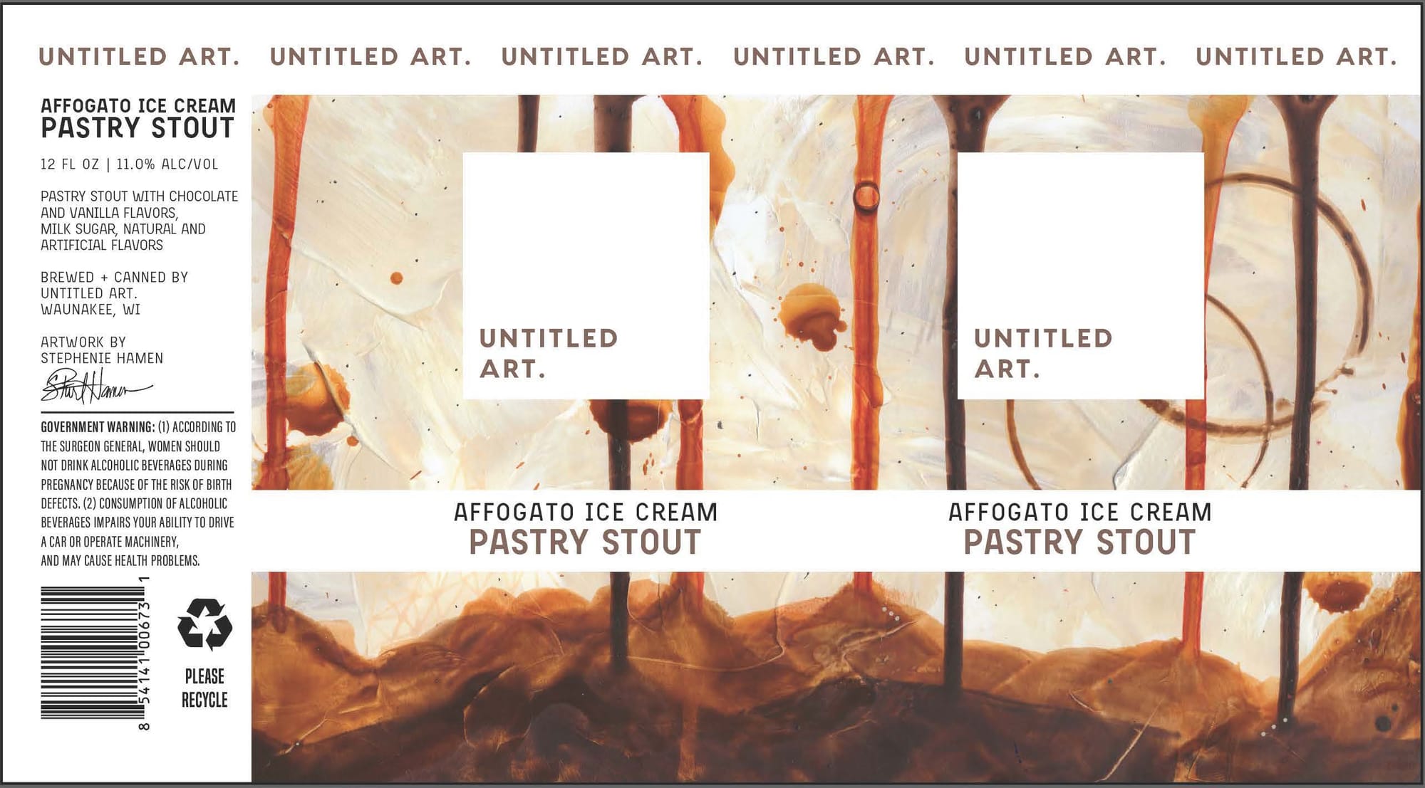 Affogato Ice Cream Pastry Stout by Untitled Art - beer label